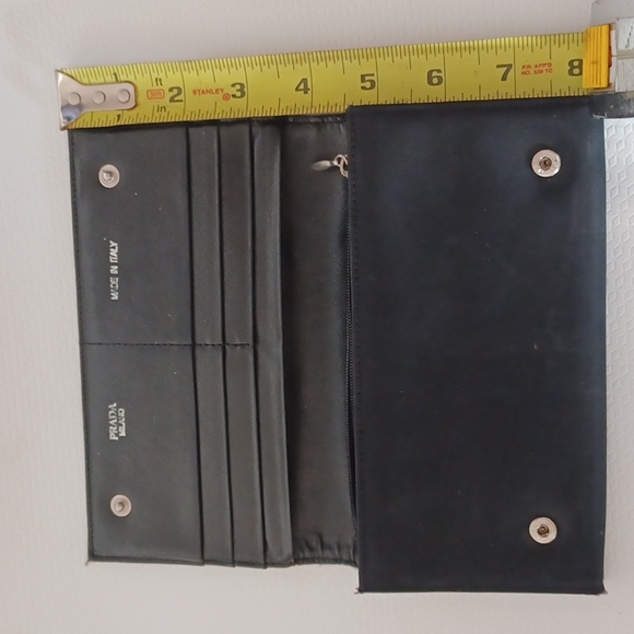 Prada Black Nylon Continental Long Wallet Women - Picture 4 of 10